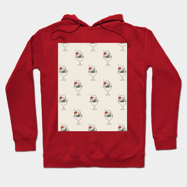 Pattern with line art style ice cream Hoodie by DanielK